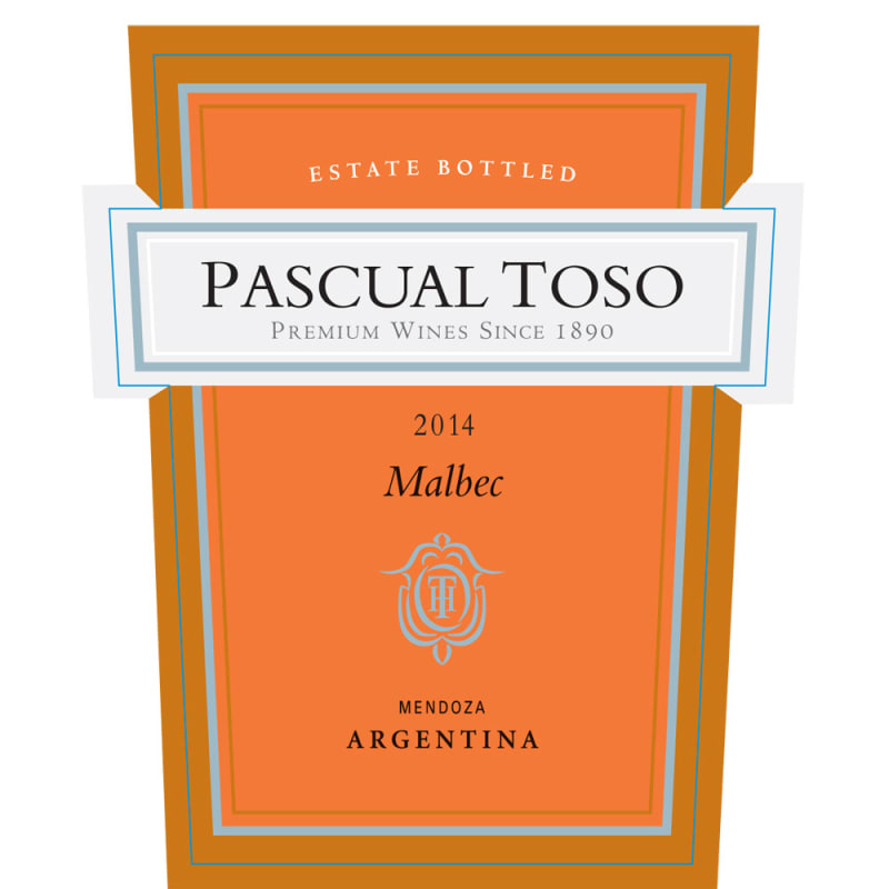Pascual Toso Estate Malbec 2014 Front Label