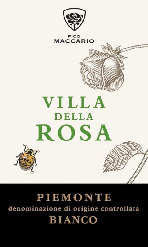 Pico Maccario Villa della Rosa Piemonte Bianco 2014 Front Label