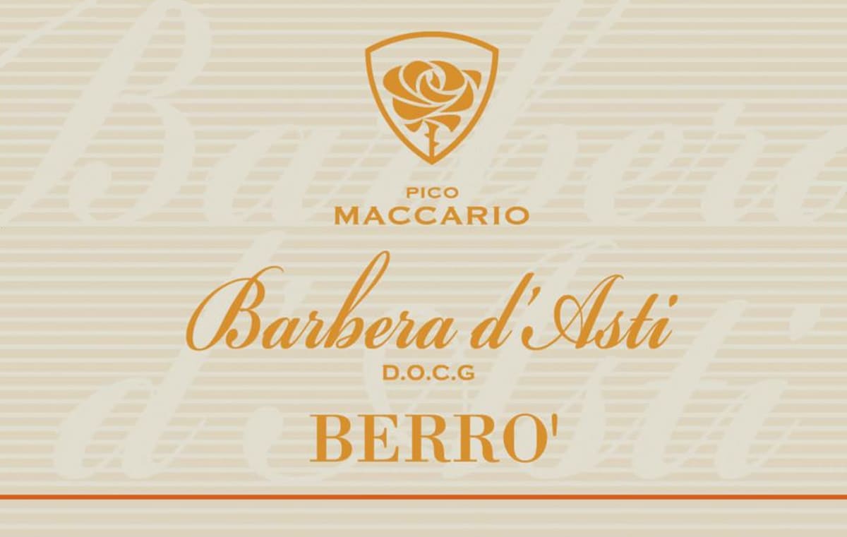 Pico Maccario Barbera d'Asti Berro Rosso 2009 Front Label