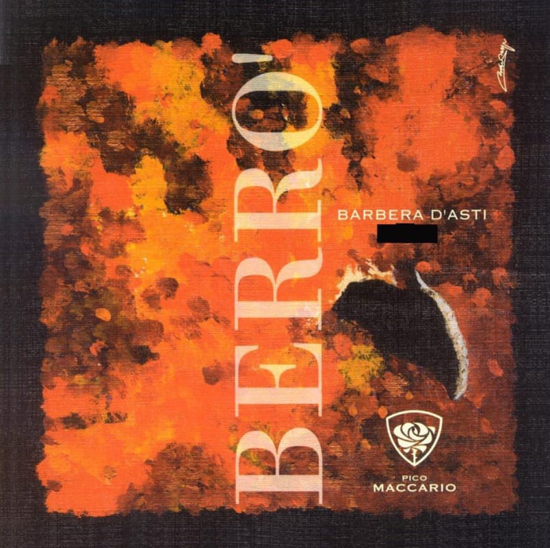 Pico Maccario Barbera d'Asti Berro Rosso 2003 Front Label