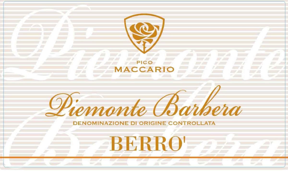Pico Maccario Berro Piemonte Barbera 2010 Front Label