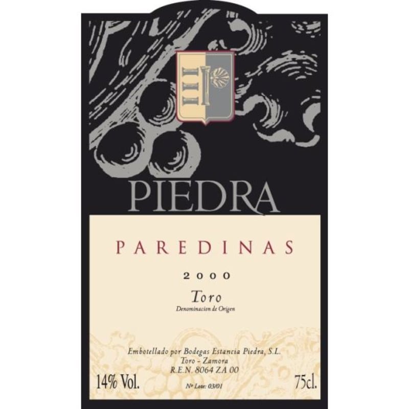 Val Piedra Paredinas 2000 Front Label