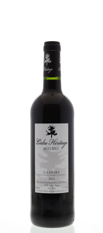 Chateau du Cedre Cahors Cedre Heritage 2012 Front Bottle Shot