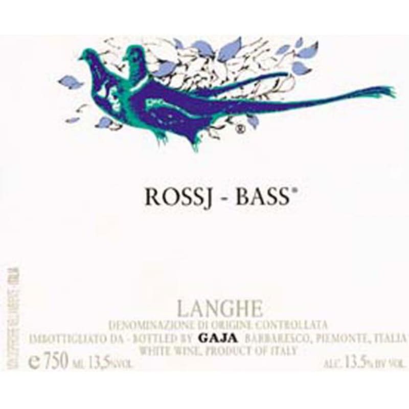 Gaja Rossj-Bass Bianco (375ML half-bottle) 2014 Front Label