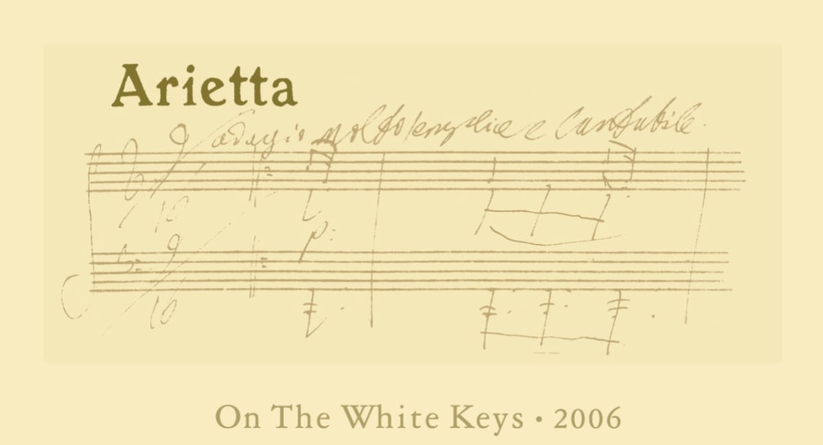 Arietta On The White Keys White Blend 2006 Front Label
