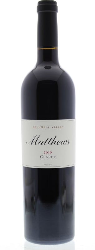 Matthews Winery Claret 2010 Front Bottle Shot