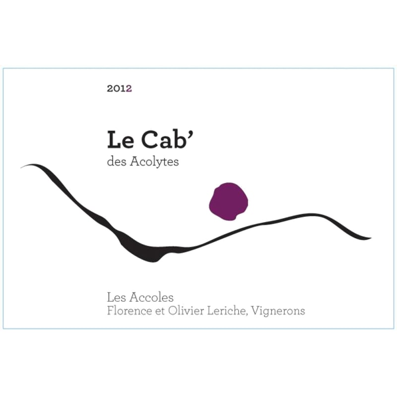 Domaine des Accoles Cabernet des Acolytes 2012 Front Label