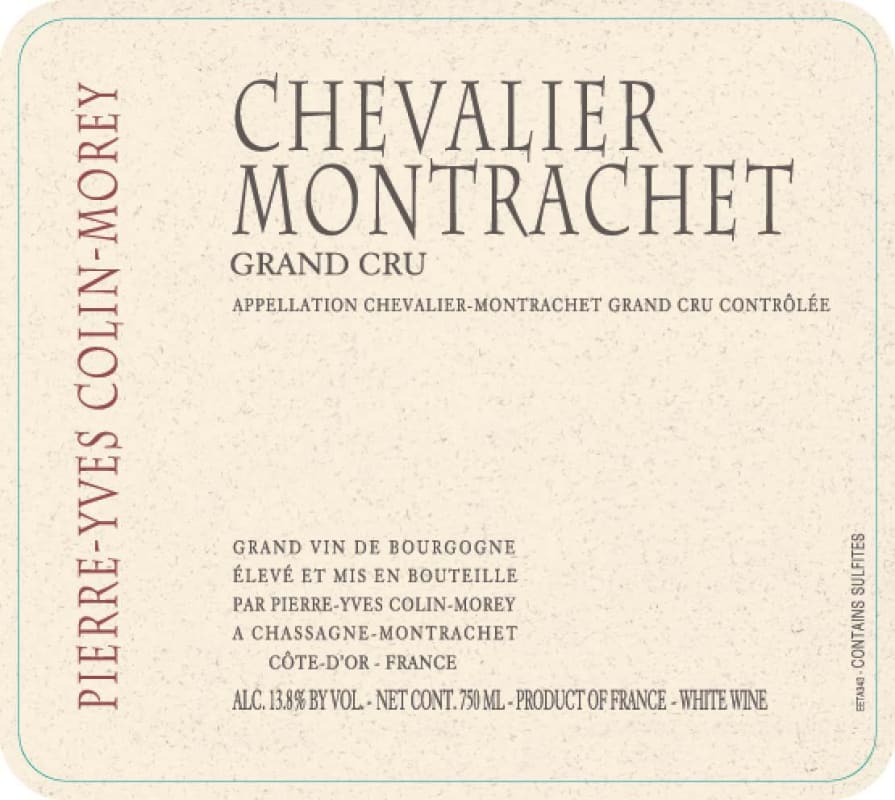 Pierre-Yves Colin-Morey Chevalier Montrachet Grand Cru 2014 Front Label
