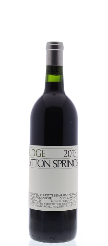 Ridge Lytton Springs Red Blend 2013 Front Bottle Shot
