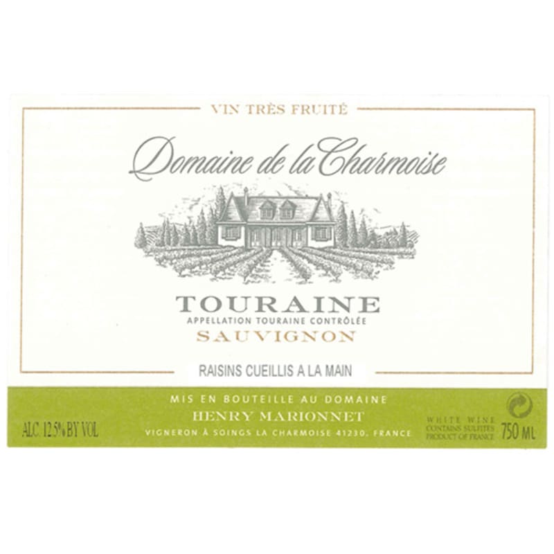 Henry Marionnet Domaine de la Charmoise Sauvignon Blanc 2014 Front Label