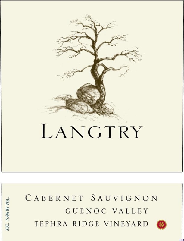 Langtry Estate Tephra Ridge Vineyard Cabernet Sauvignon 2010 Front Label