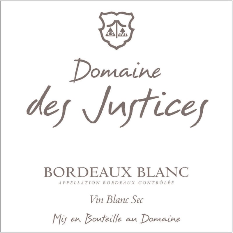 Chateau Respide Medeville Domaine des Justices Bordeaux Blanc 2014 Front Label