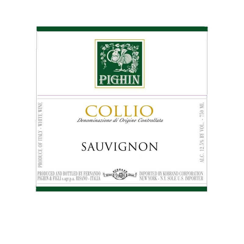 Pighin Sauvignon Blanc 2015 Front Label