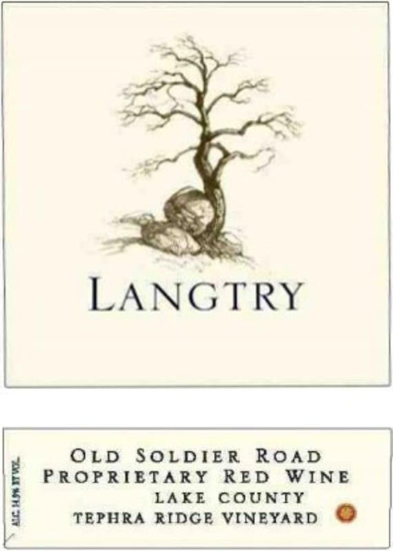 Langtry Estate Old Soldier Road Tephra Ridge Vineyard Proprietary Red 2011 Front Label