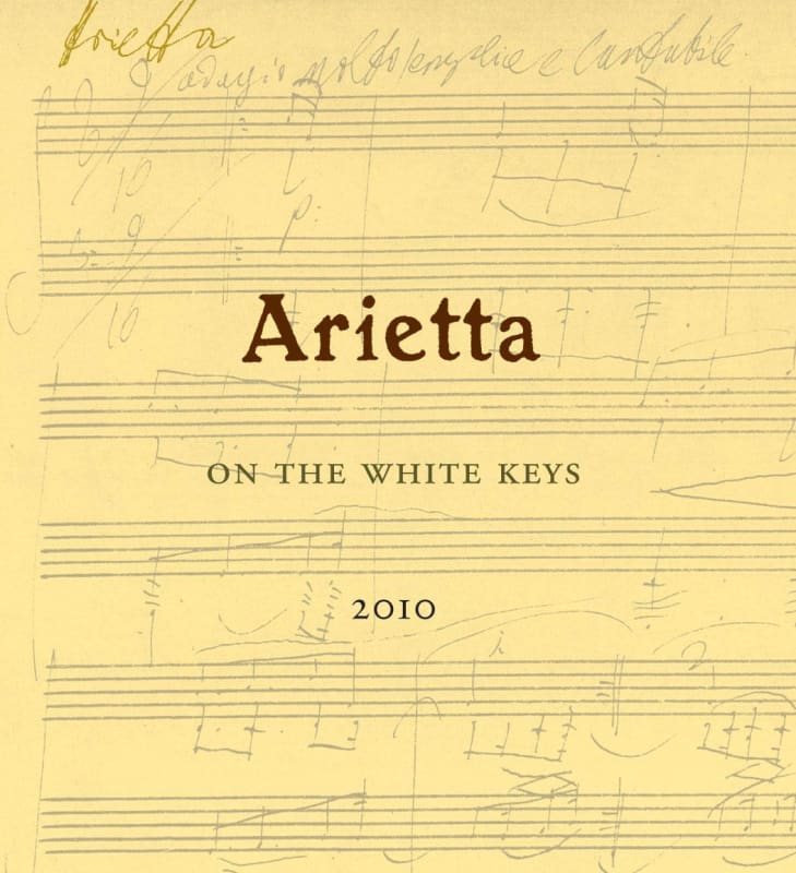 Arietta On The White Keys White Blend 2010 Front Label