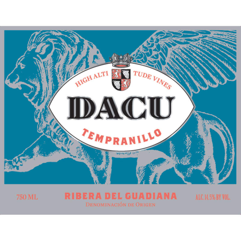 Dacu Tempranillo 2012 Front Label