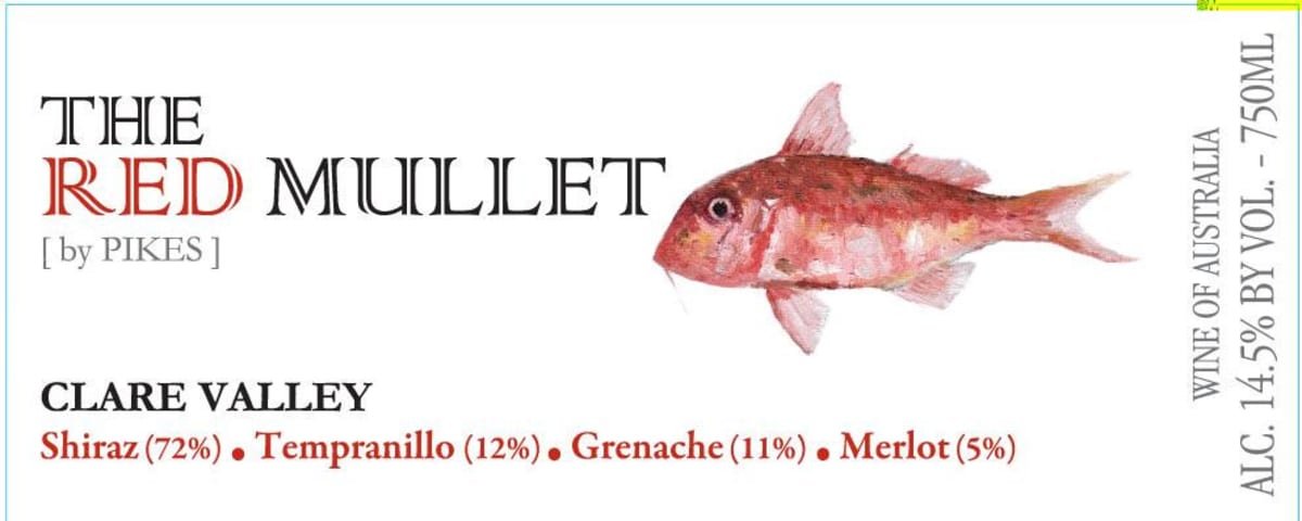 Pikes The Red Mullet 2010 Front Label
