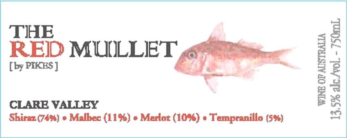 Pikes The Red Mullet 2012 Front Label