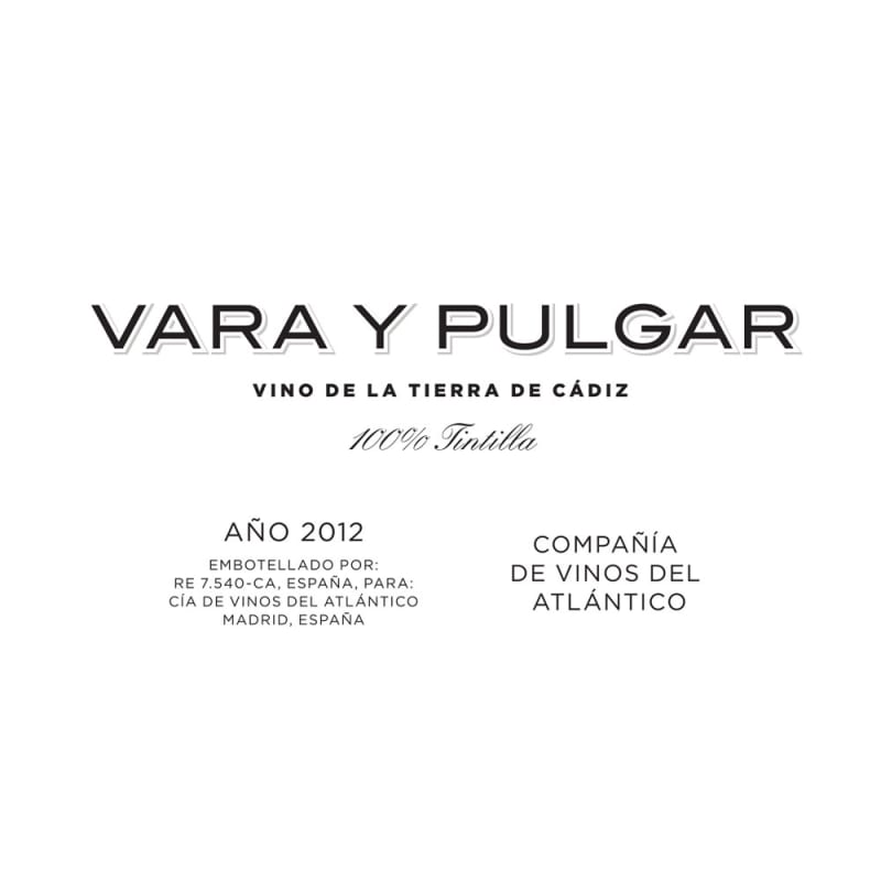 Vara y Pulgar by Alberto Orte Tintilla 2012 Front Label