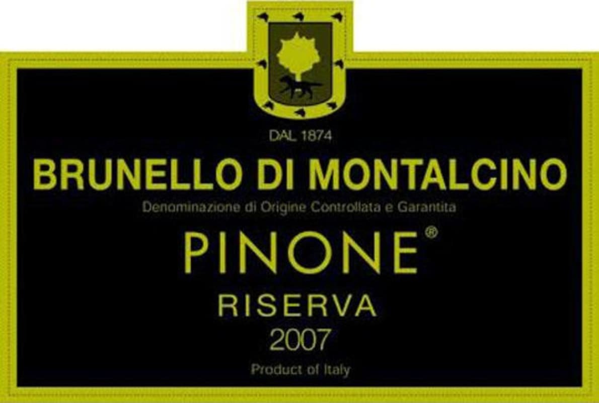 Pinino Brunello di Montalcino Pinone Riserva 2007 Front Label