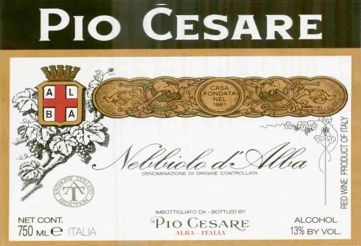 Pio Cesare Nebbiolo d'Alba 2003 Front Label