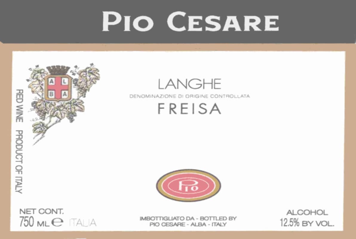 Pio Cesare Langhe Freisa 2013 Front Label