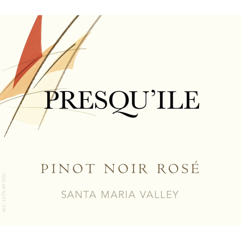 Presqu'ile Santa Maria Valley Pinot Noir Rose 2014 Front Label