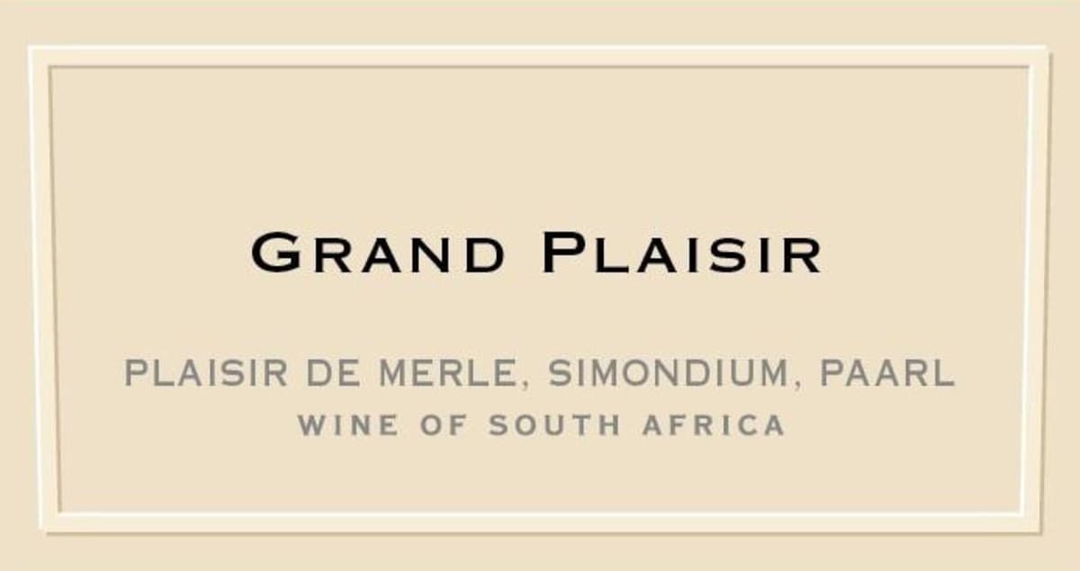 Plaisir de Merle Grand Plaisir 2008 Front Label