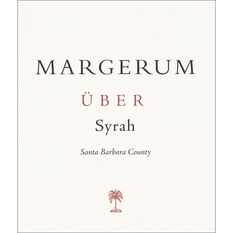 Margerum Uber Syrah 2012 Front Label
