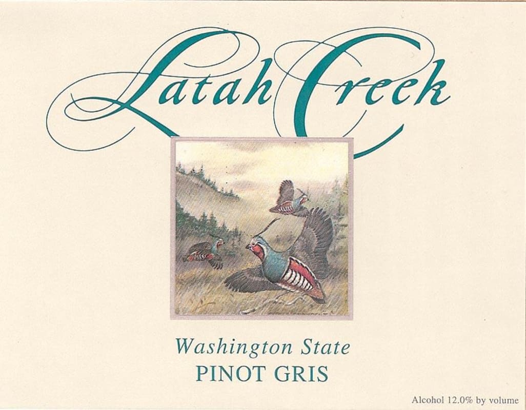 Latah Creek Pinot Gris 2015 Front Label