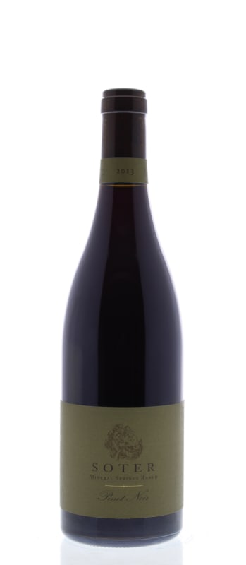 Soter Vineyards Mineral Springs Ranch Pinot Noir 2013 Front Bottle Shot