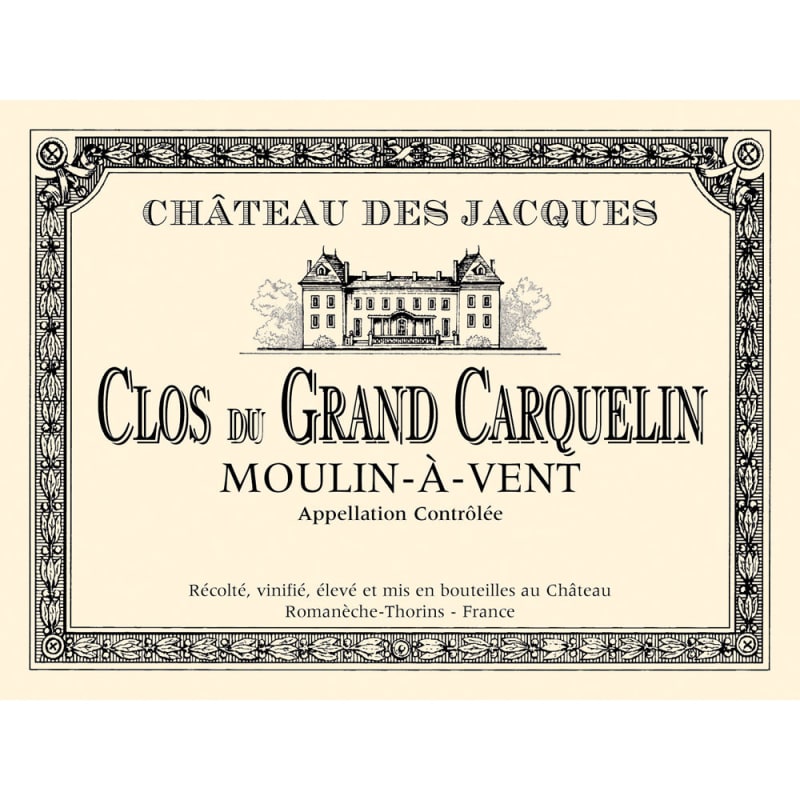 Chateau des Jacques Moulin-a-Vent Clos du Grand Carquelin 2012 Front Label