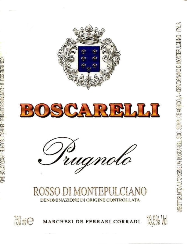 Boscarelli Prugnolo Rosso di Montepulciano 2014 Front Label