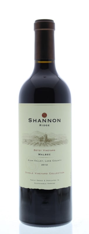 Shannon Reserve Malbec 2012 Front Bottle Shot