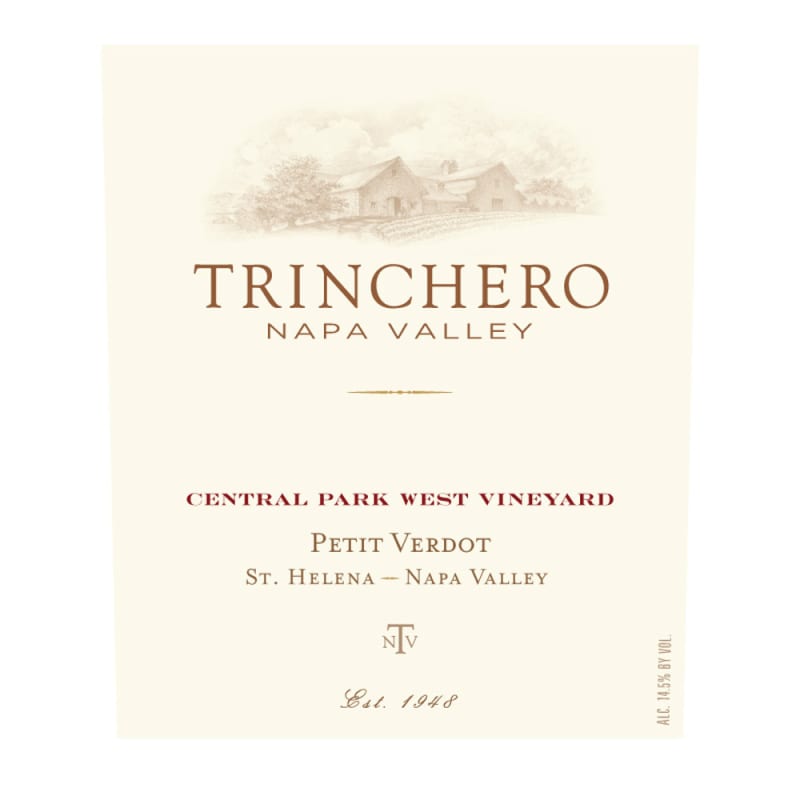 Trinchero Central Park West Petit Verdot 2011 Front Label
