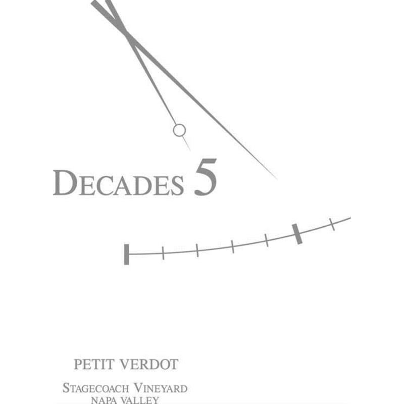 Decades 5 Petit Verdot 2010 Front Label