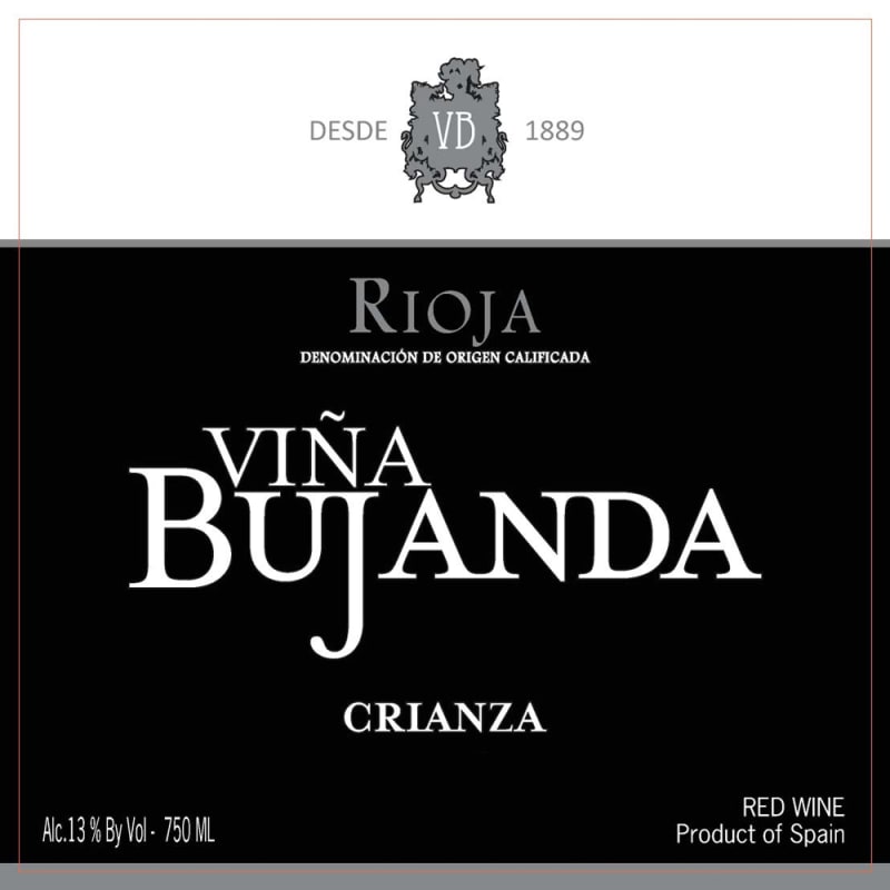 Vina Bujanda Crianza 2011 Front Label