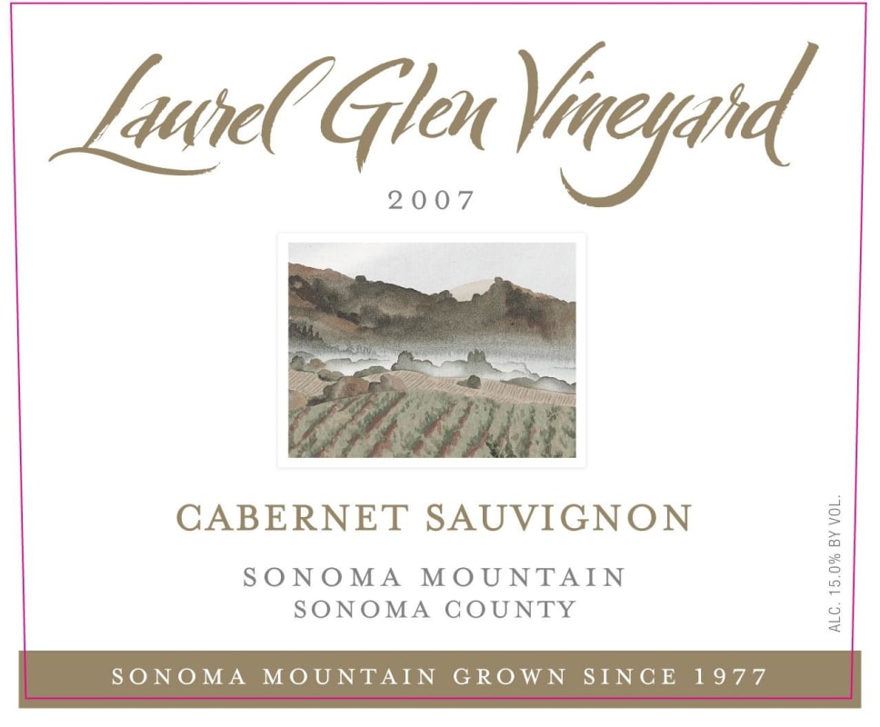 Laurel Glen Vineyard Sonoma Mountain Estate Cabernet Sauvignon 2007 Front Label