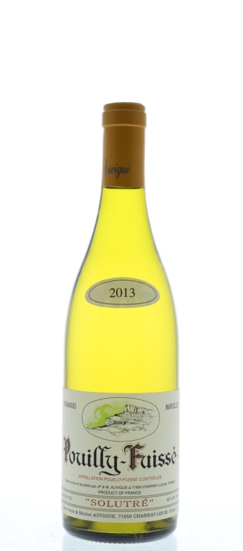 Domaine Auvigue Pouilly-Fuisse Solutre 2013 Front Bottle Shot