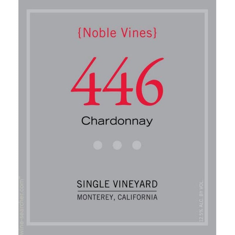 Noble Vines 446 Monterey Chardonnay 2014 Front Label