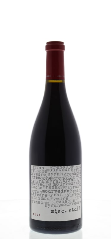 Jeff Cohn Cellars Miscellaneous Stuff 2012 Front Bottle Shot