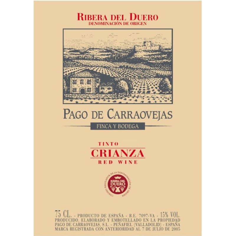 Pago de Carraovejas Crianza 2012 Front Label