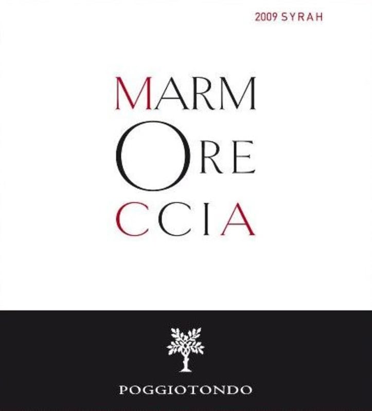 Poggiotondo Marmoreccia Syrah 2009 Front Label