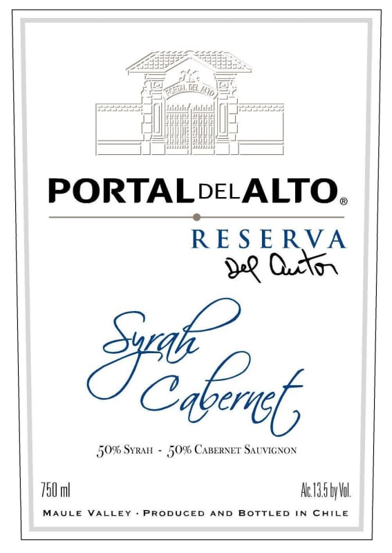 Portal del Alto Reserva Syrah Cabernet Sauvignon 2012 Front Label