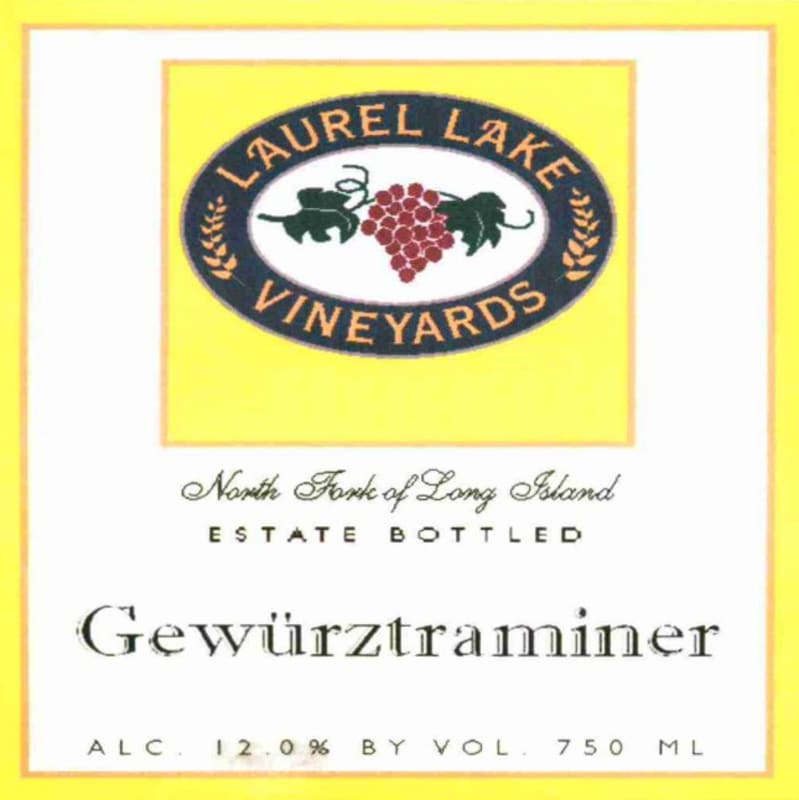Laurel Lake Gewurztraminer 2012 Front Label