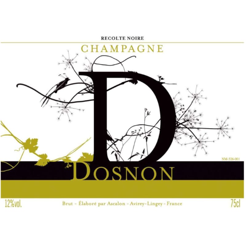Champagne Dosnon Recolte Noire Blanc de Noir (375ML half-bottle) Front Label