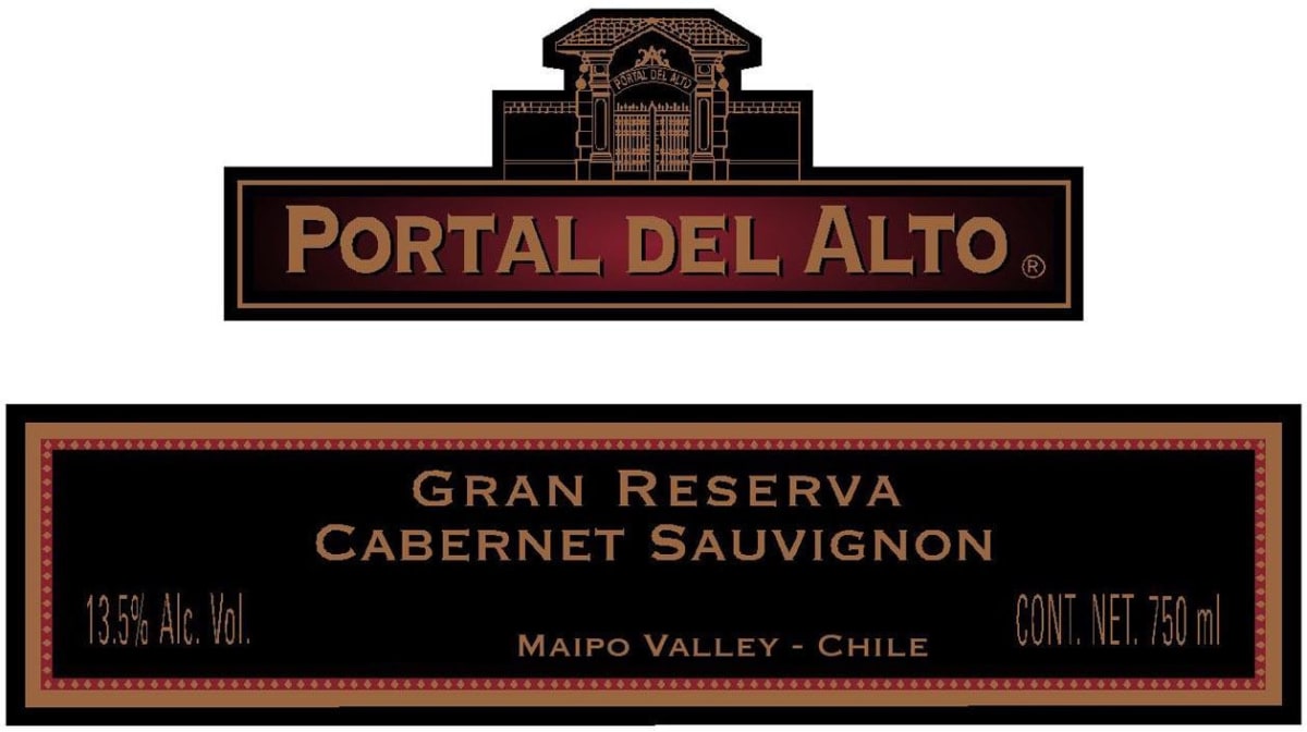 Portal del Alto Gran Reserva Cabernet Sauvignon 2010 Front Label