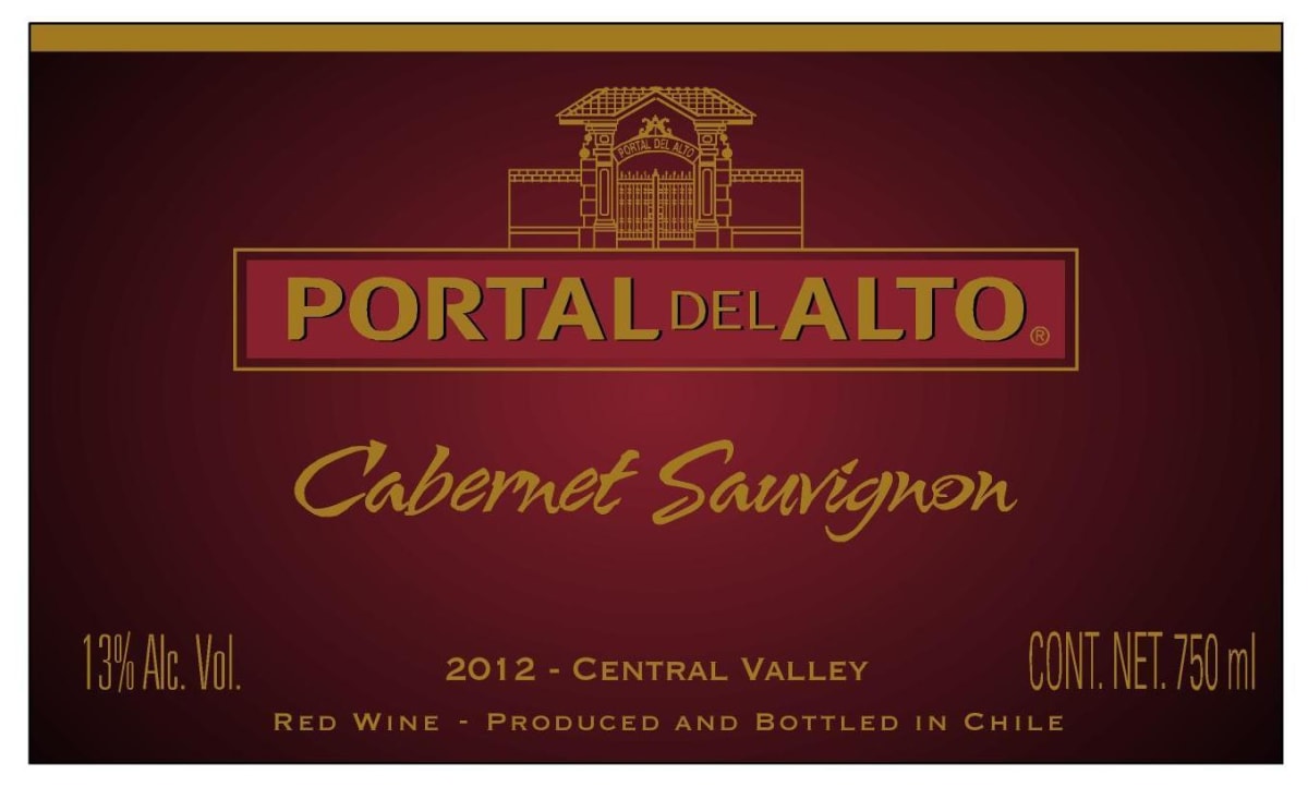 Portal del Alto Cabernet Sauvignon 2012 Front Label
