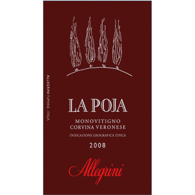 Allegrini La Poja 2008 Front Label