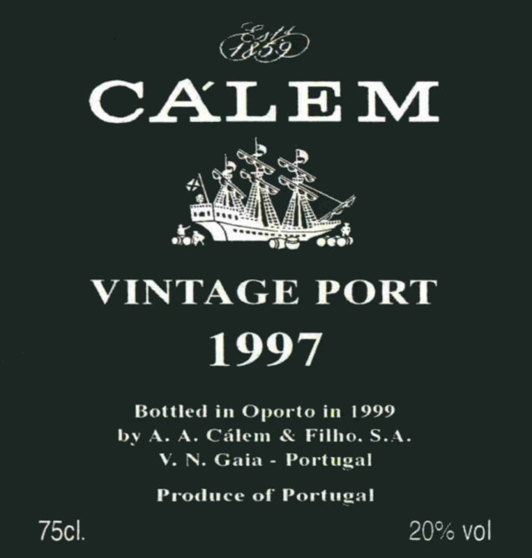 Calem Vintage Port 1997 Front Label